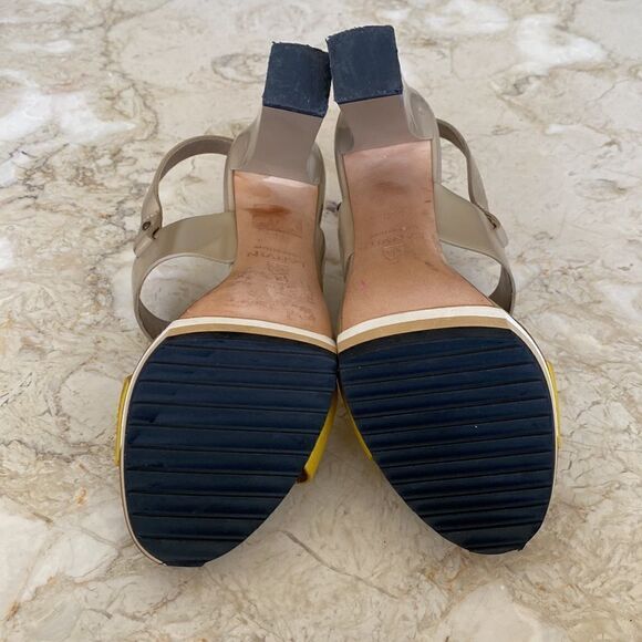 Lanvin Platform Heeled Leather Sandals Made in Italy - Picture 14 of 16